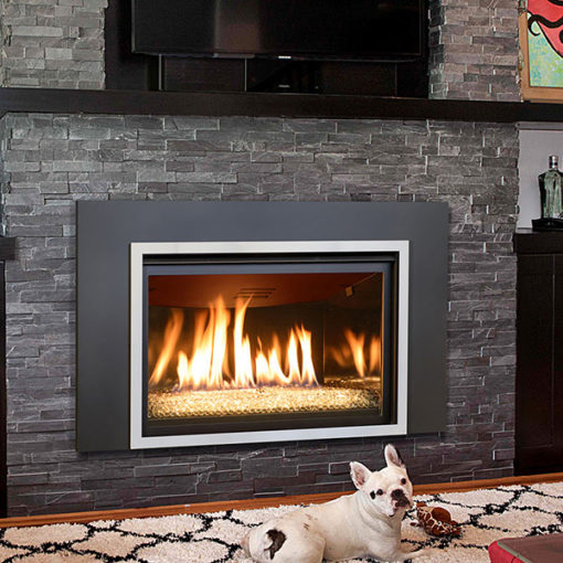 Our Kozy Heat Chaska 34G Gas Fireplace Insert can be ordered along with a Rock Set, Log Set, or Glass Media Model.